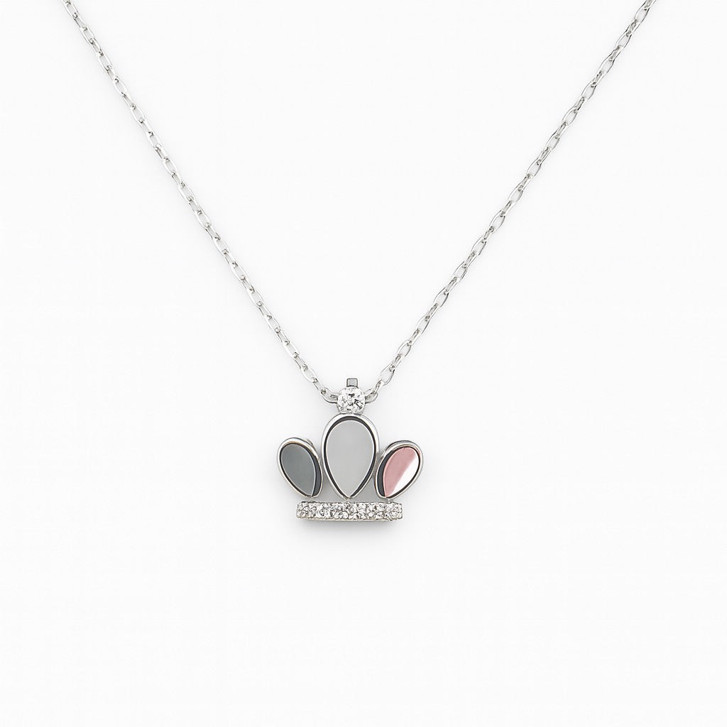 Colorful Crown Silver Pendant