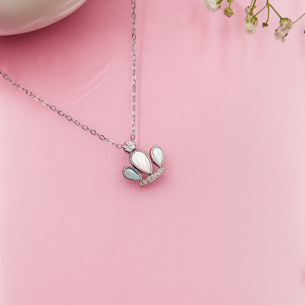 Colorful Crown Silver Pendant