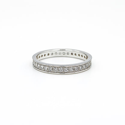 Classic Sterling Silver Eternity Band - Minimalist Everyday Wear