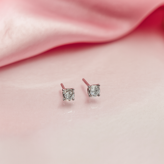 Sparkling Silver Stud Earrings – Classic Style
