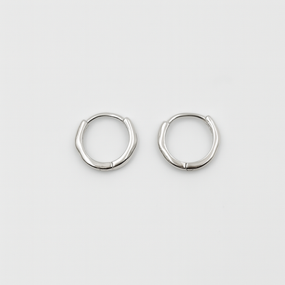 Minimal Silver Huggie Hoop Earrings