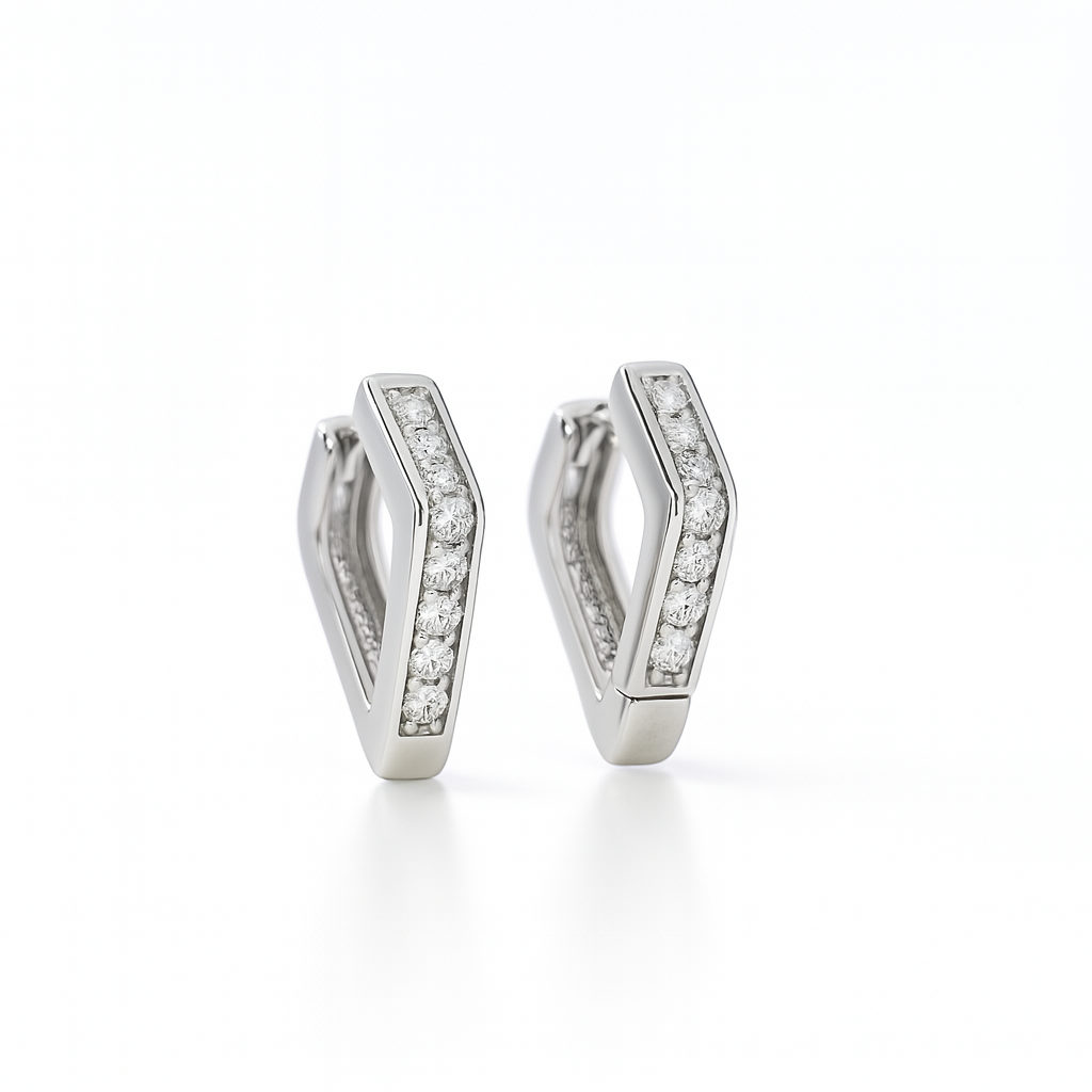 Sharp Geometric Silver Earrings