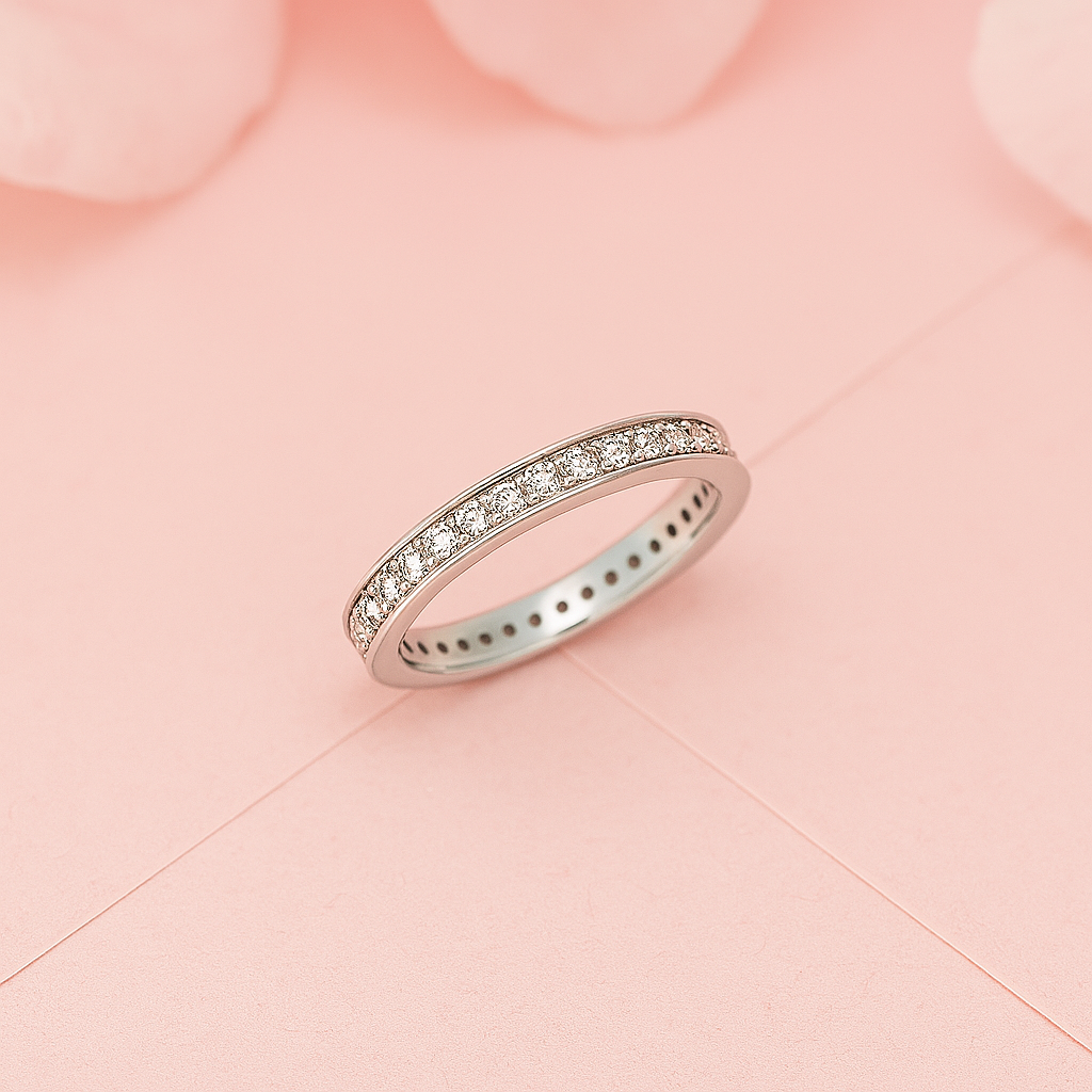 Classic Sterling Silver Eternity Band - Minimalist Everyday Wear