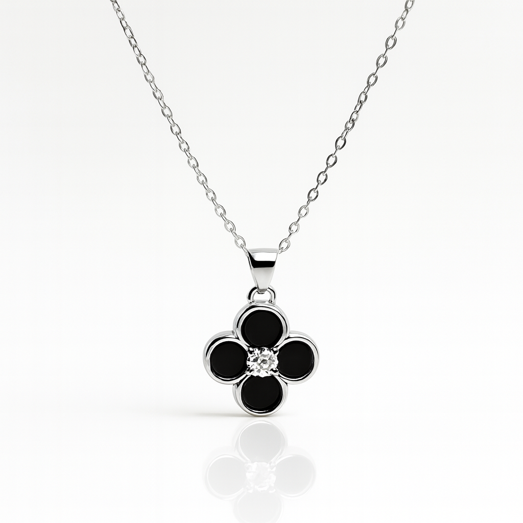 Sterling Silver Floral Pendant Necklace
