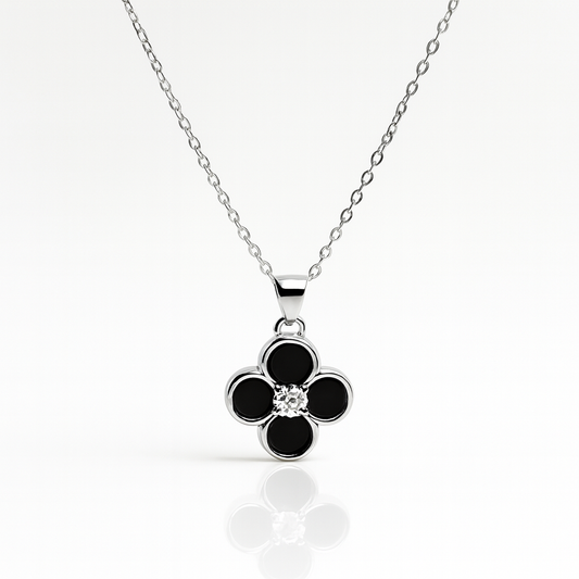Sterling Silver Floral Pendant Necklace