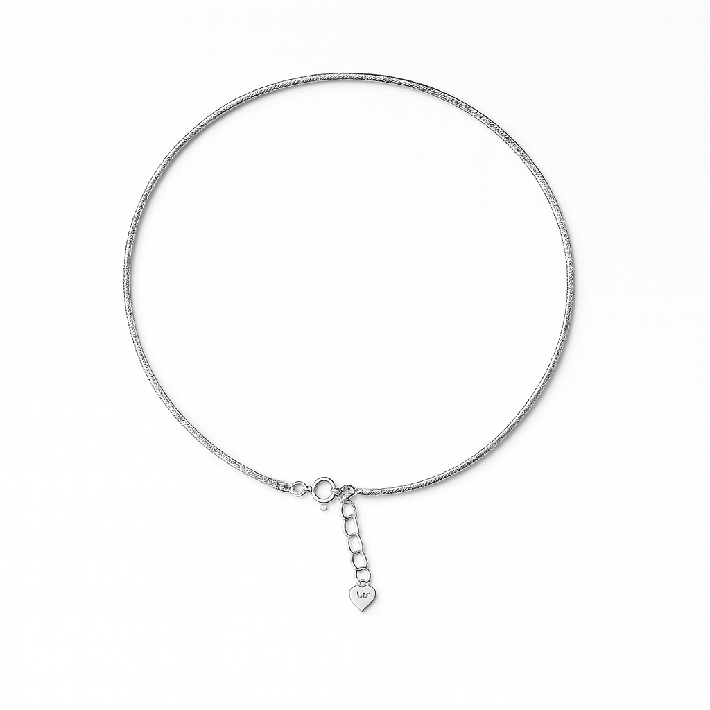 925 sterling silver snake chain anklet