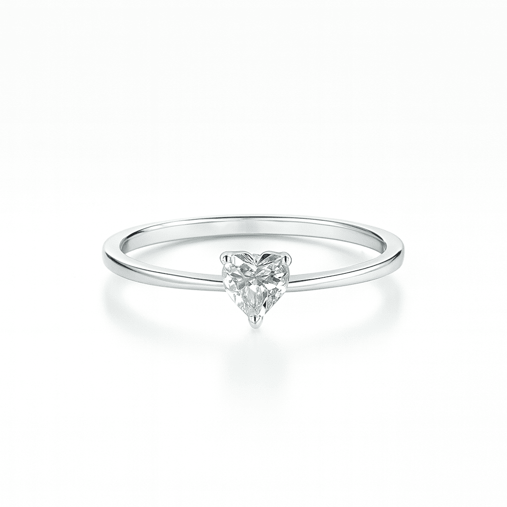 Sparkling Heart Silver Ring: Love & Elegance, Timelessly Handcrafted