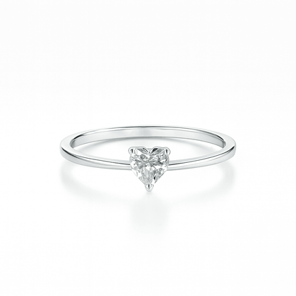 Sparkling Heart Silver Ring: Love & Elegance, Timelessly Handcrafted