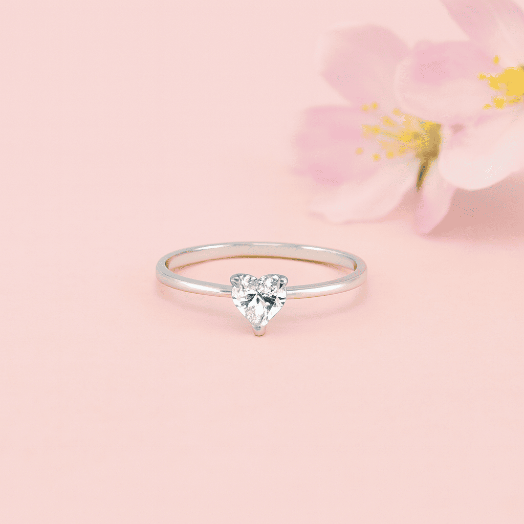 Sparkling Heart Silver Ring: Love & Elegance, Timelessly Handcrafted