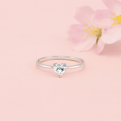 Sparkling Heart Silver Ring: Love & Elegance, Timelessly Handcrafted