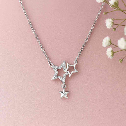 Triple Star Silver Pendant