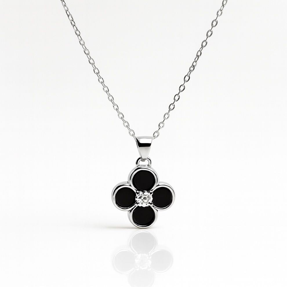 Sterling Silver Floral Pendant Necklace