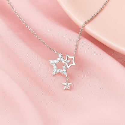 Triple Star Silver Pendant