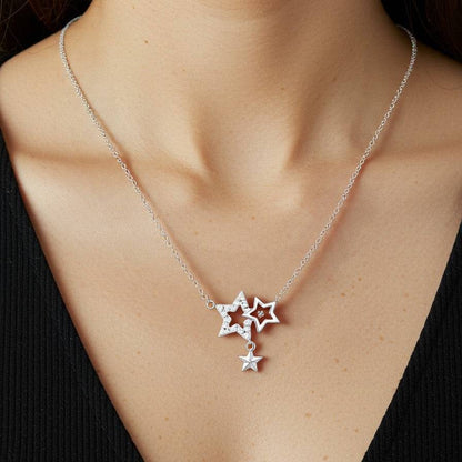 Triple Star Silver Pendant